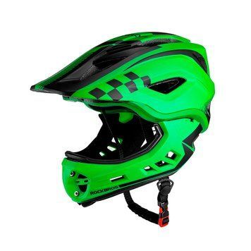 Детский вело шлем фулфейс ROCKBROS TT32 (48-54 см) In-Mold Зеленый RB-TT-32GB-S-5072 фото