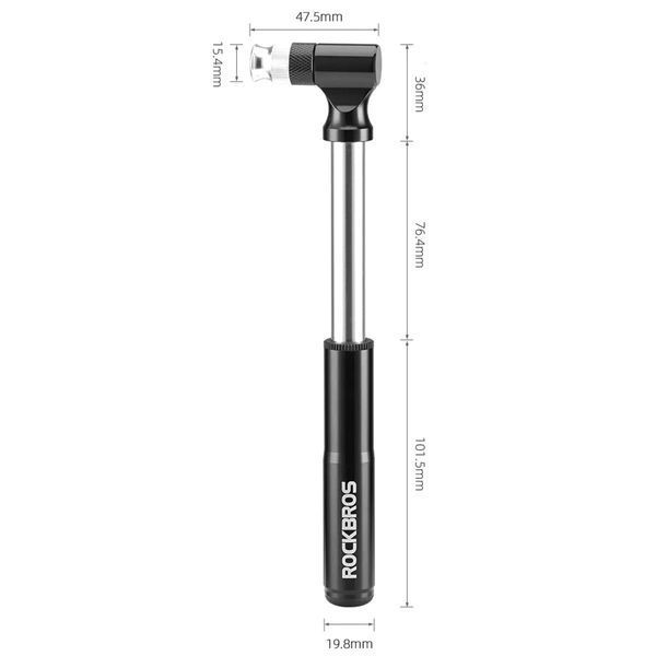 Насос / помпа портативний ROCKBROS JG-PB-11 130PSI/9bar Чорний RB-JG-PB-11-2877 фото