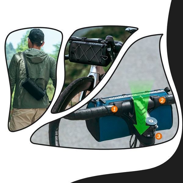 Велосипедна сумка на кермо велосипеда ROCKBROS TRNG-L Синій RB-TRNG-L-4648 фото
