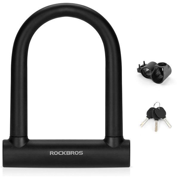 Замок скоба на велосипед ROCKBROS RKS610 Чорний RB-RKS610-2800 фото