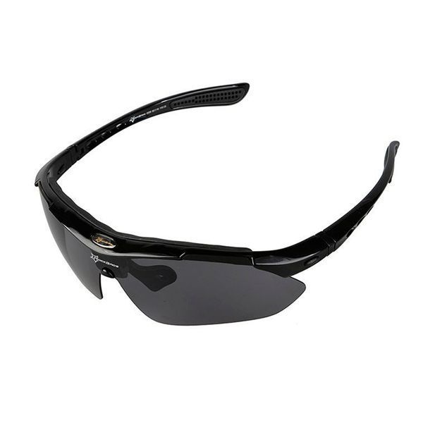 Спортивні окуляри ROCKBROS Original Polarized з 1 лінзою UV400 велосипедні Чорний RB-10003L-1358 фото