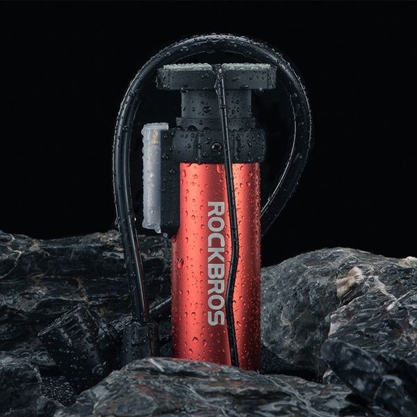 Насос / помпа ножной ROCKBROS 4522L 80 PSI / 5,5 бар Красный RB-4522L-4012 фото