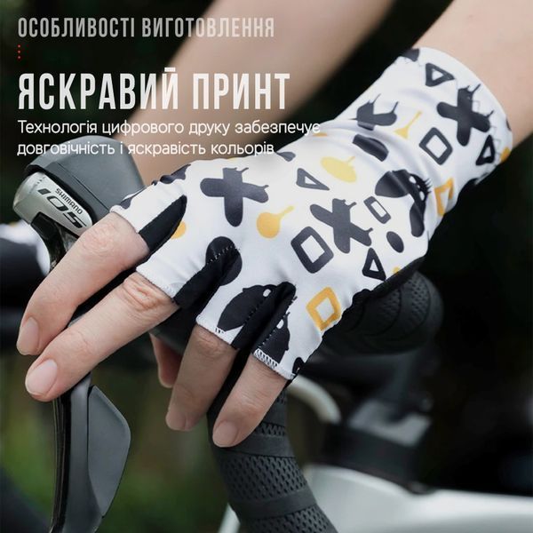 Перчатки беспалые для тренировок ROCKBROS S360-2 Белый Размер M RB-S360-2-6052 фото
