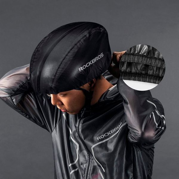 Велошоломник / чехол / кавер на вело шлем влагозащитный ROCKBROS YPP017 Черный RB-YPP017-3975 фото