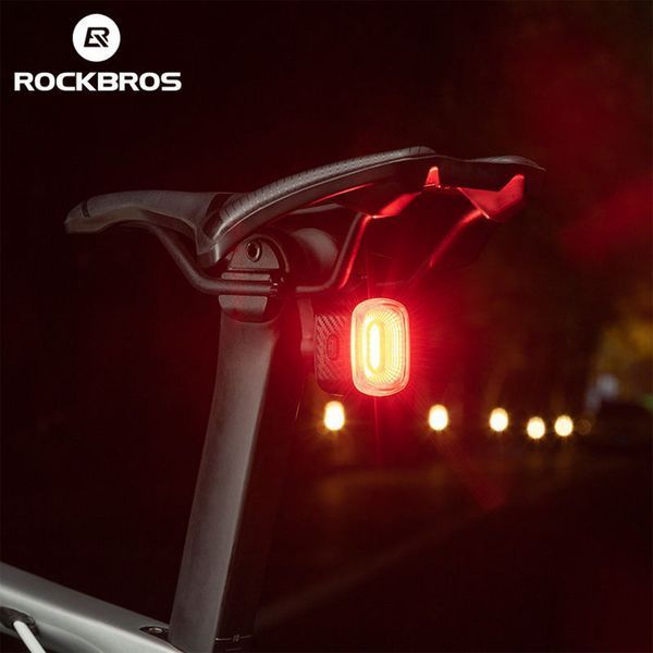 Фонарь стоп задний умный автоматический на велосипед ROCKBROS Q2S Черный RB-Q2S-4048 фото
