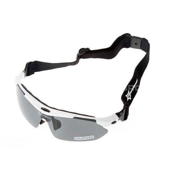 Спортивные очки ROCKBROS Original Polarized с 1 линзой UV400 велосипедные Белый RB-10002L-1359 фото