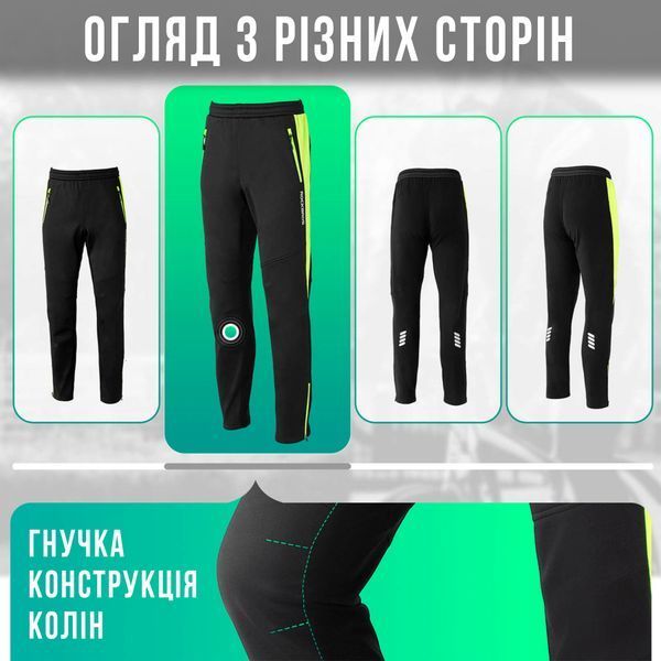 Зимові штани для велосипедистів ROCKBROS BCT10 розмір 3XL Салатовий з чорним RB-BCT10-5781 фото