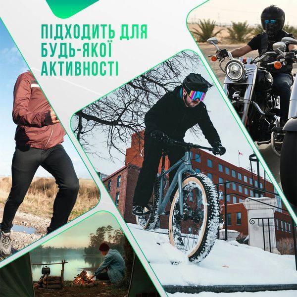 Зимові штани для велосипедистів ROCKBROS BCT10 розмір 3XL Салатовий з чорним RB-BCT10-5781 фото