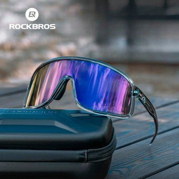 Окуляри поляризовані вело спортивні ROCKBROS SP350 Чорні з фіолетовою лінзою RB-SP350-6034 фото