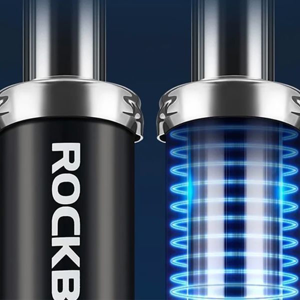 Ножной насос с электронным манометром ROCKBROS J48B-07 | 160PSI | Черный RB-J48B-07-5104 фото