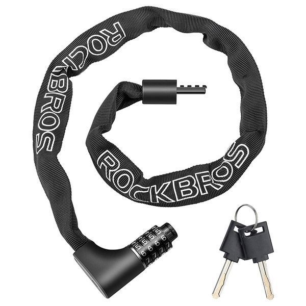 Кодовый цепной велосипедный замок ROCKBROS D4GL Черный RB-D4GL-C-4750 фото
