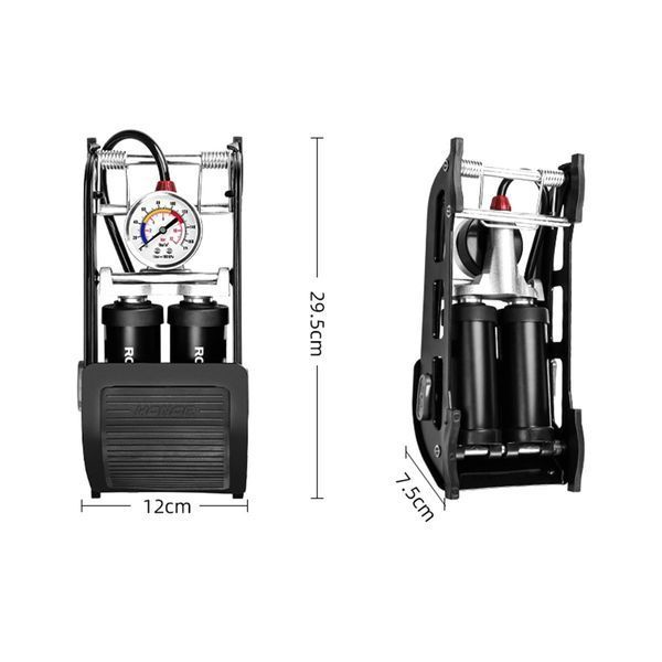 Насос / помпа ножний ROCKBROS FP4411 160 psi / 11 бар RB-FP4411LB-4017 фото