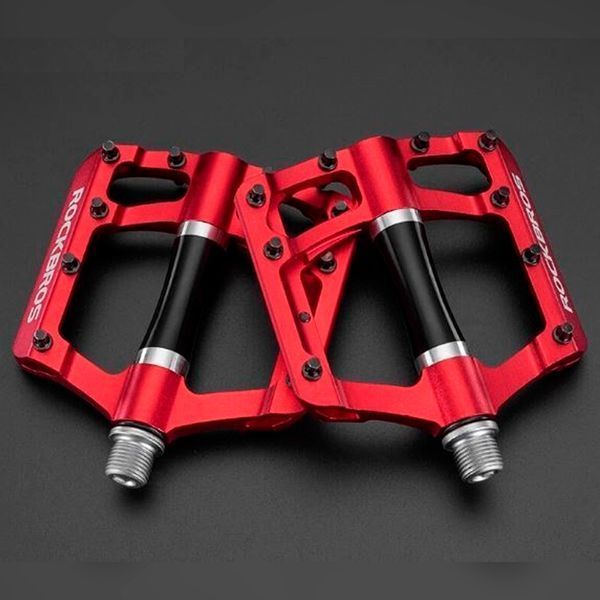 Платформені педалі алюмінієві ROCKBROS 2020-12C на промислових підшипниках Червоні RB-2020-12C-2857 фото