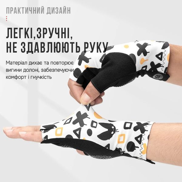Перчатки беспалые для тренировок ROCKBROS S360-2 Белый Размер XL RB-S360-2-6054 фото
