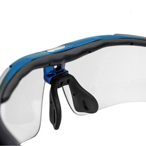 Спортивні окуляри ROCKBROS Original Polarized з 1 лінзою UV400 велосипедні Чорний з синім RB-10007L-1360 фото