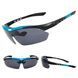 Спортивні окуляри ROCKBROS Original Polarized з 1 лінзою UV400 велосипедні Чорний з синім RB-10007L-1360 фото 3
