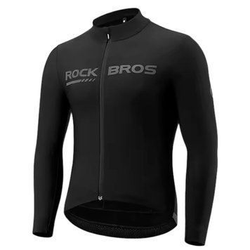 Джерсі осінь зима футболка з довгим рукавом ROCKBROS ZH0506 розмір S Чорний RB-ZH0506-7031 фото