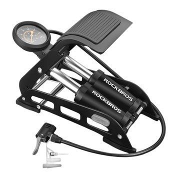 Насос автомобильный ножной с манометром ROCKBROS FP4310S | 160PSI | Черный RB-FP4310S-5105 фото