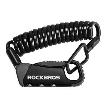 Портативный кодовый замок ROCKBROS K6N с длинным тросом | Велосипедный замок-карабин | Черный RB-K6N-7095 фото