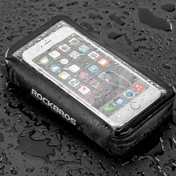 Велосипедна портативна сумка-гаманець для телефона до 6" ROCKBROS AS-049 Чорний RB-AS-049-3841 фото