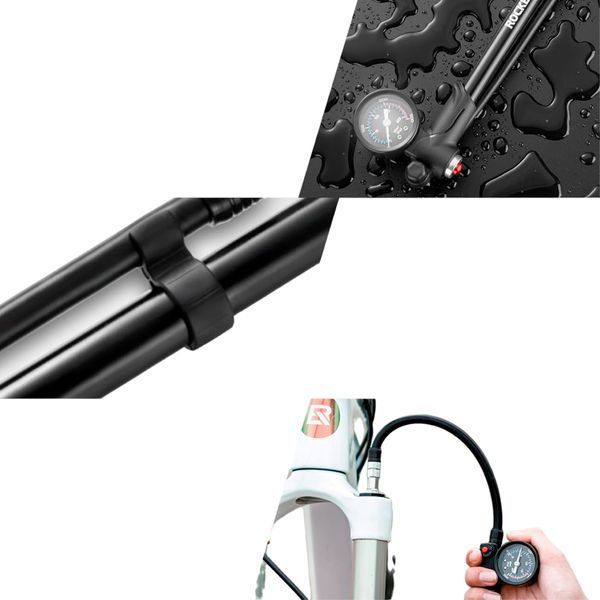 Насос/помпа портативный с манометром ROCKBROS BG-1613 300 psi/20 бар RB-BG-1613-4810 фото