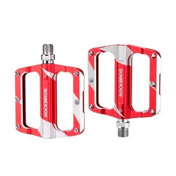 Платформенные педали алюминиевые ROCKBROS K306 на промышленных подшипниках Красные RB-K306-2859 фото