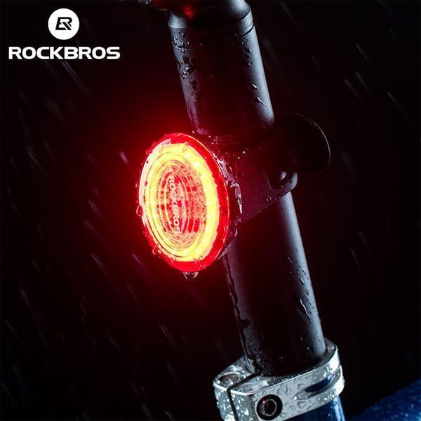 Фонарь стоп задний умный автоматический на велосипед ROCKBROS LT-RR100 Черный RB-LTRR100-5509 фото