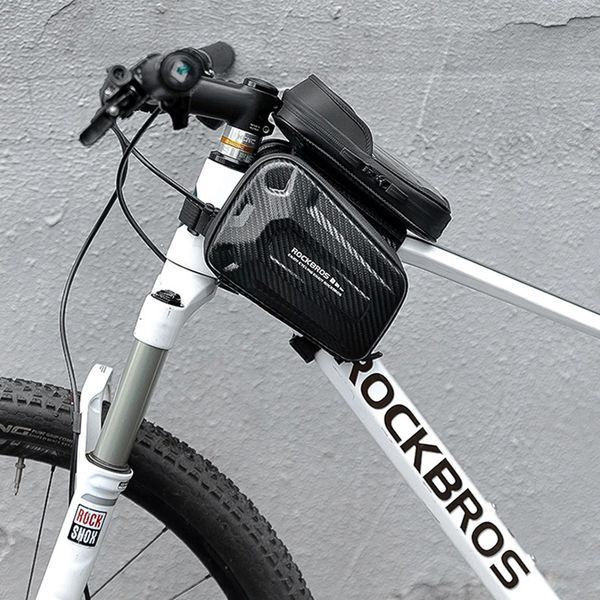 Вело сумка на раму велосипеда для телефона до 7.68" ROCKBROS H8445 Черный RB-H8445-6532 фото