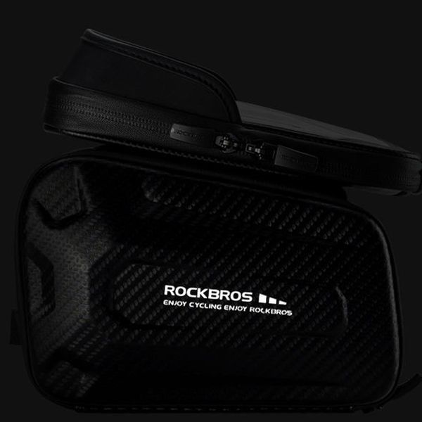 Вело сумка на раму велосипеда для телефона до 7.68" ROCKBROS H8445 Черный RB-H8445-6532 фото