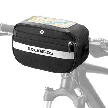 Велосумка на кермо велкро для телефона до 6" ROCKBROS B27 Чорний RB-B27-2343 фото