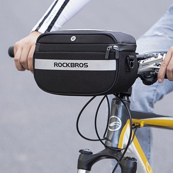Велосумка на кермо велкро для телефона до 6" ROCKBROS B27 Чорний RB-B27-2343 фото
