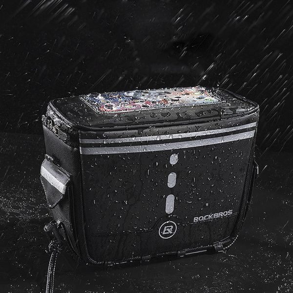 Велосумка на кермо велкро для телефона до 7,5" ROCKBROS B79 Чорний RB-B79-2712 фото