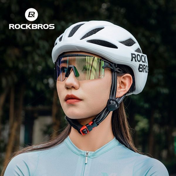 Окуляри фотохромні вело спортивні ROCKBROS SP337 Чорні з блакитними лінзами RB-SP337-6020 фото