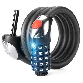 Кодовый замок с подсветкой на велосипед ROCKBROS RKS531-1 Черный кодовый замок с подсветкой RB-RKS531-1-2796 фото