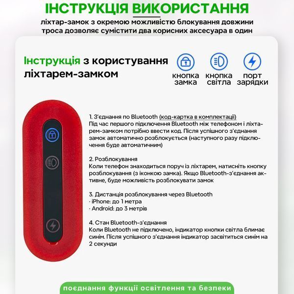Фонарь замок 2в1 стоп задний умный автоматический на велосипед ROCKBROS RL-S1 Черный RB-RLS1-5219 фото
