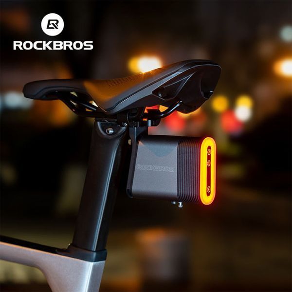 Фонарь замок 2в1 стоп задний умный автоматический на велосипед ROCKBROS RL-S1 Черный RB-RLS1-5219 фото