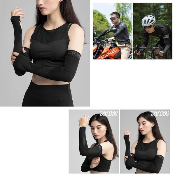 Спортивні велосипедні нарукавники Ice Silk ROCKBROS XT053 розмір M Чорний RB-XT053-4146 фото