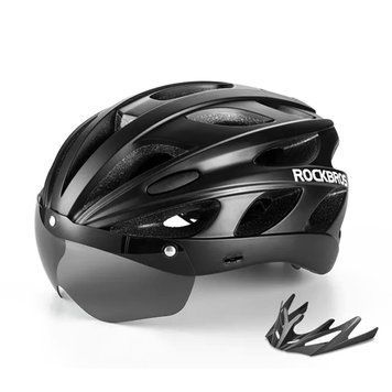 Вело шлем с магнитным визором ROCKBROS TT16 (57-62 см) In-Mold Черный RB-TT-16-3890 фото