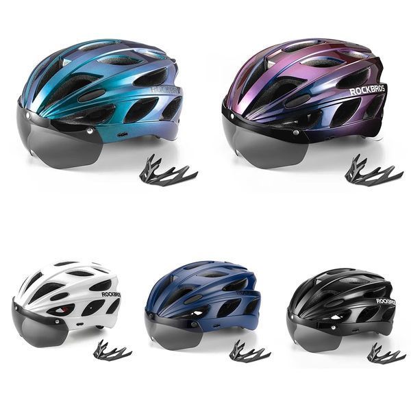 Вело шлем с магнитным визором ROCKBROS TT16 (57-62 см) In-Mold Черный RB-TT-16-3890 фото