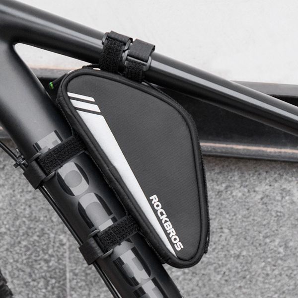 Велосипедная сумка под раму велкро светоотражающая ROCKBROS B55-BK Черный RB-B55-2758 фото