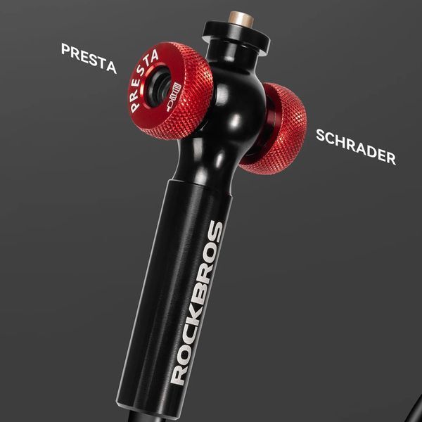 Насос насос напольный с манометром ROCKBROS PS240 240 psi / 16.54 Черный RB-PS240-7191 фото