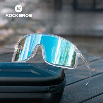 Окуляри фотохромні вело спортивні ROCKBROS SP350 Білі з блакитною лінзою RB-SP350-6025 фото