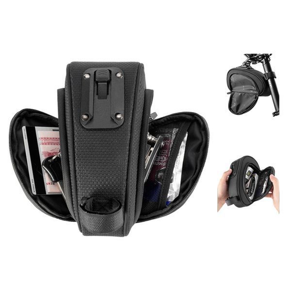 Велосипедная сумка подседельная velcro светоотражающая ROCKBROS C40 Черный RB-C40-2709 фото