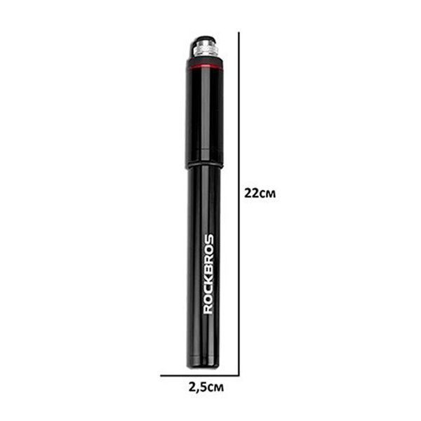 Насос/помпа с манометром портативный ROCKBROS SMART-B 150psi/10,3bar Черный RB-SMART-B-2878 фото