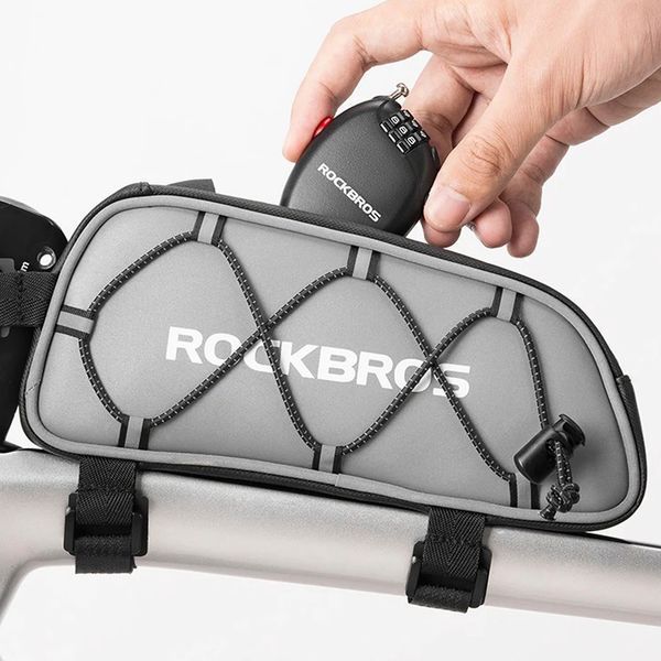 Замок висувний кодовий тросовий велосипедний ROCKBROS WD601 Чорний RB-WD601-5966 фото