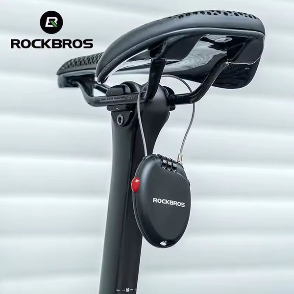 Замок висувний кодовий тросовий велосипедний ROCKBROS WD601 Чорний RB-WD601-5966 фото
