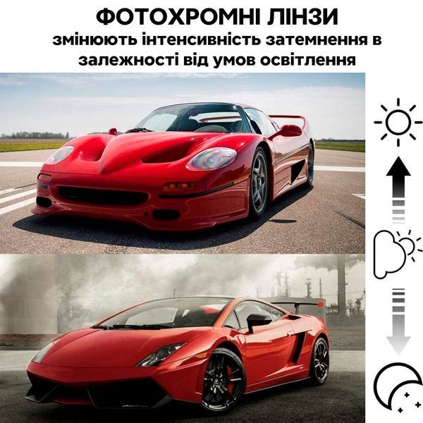 Спортивні сонцезахисні окуляри фотохромні ROCKBROS 10142 UV400 Чорний з червоним RB-10141-2401 фото