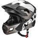 Дитячий вело шолом фулфейс ROCKBROS TT4857 (48-54 см) In-Mold Чорний з білим  RB-TT4857-5079 фото 1