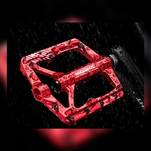 Платформенные педали алюминиевые ROCKBROS 2018-12B на промышленных подшипниках Красные RB-2018-12B-2866 фото