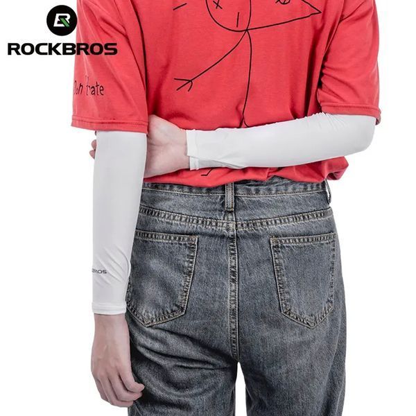 Спортивні велосипедні нарукавники ROCKBROS XT9002 Білий RB-XT9002-4149 фото